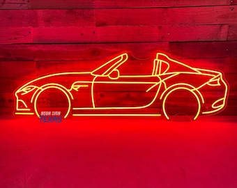 Custom Car Neon Sign – Personalized Garage Decor, Gift for Him, Husband’s Man Cave Light, Custom Garage Name Neon Sign, Father Gift Sign