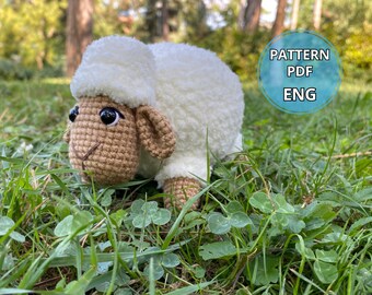 Crochet Sheep Pattern PDF English - Amigurumi Lamb Tutorial - Farm Animals