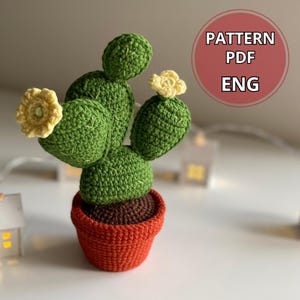 Kaktus häkeln, Topfblume, Sukkulente, Topfpflanze PDF - Amigurumi Kaktus & Sukkulente, geblümte Häkelarbeit, Blumenstrauß DIY
