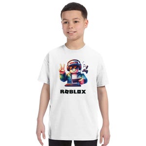Kinder Roblox T-Shirt - Retro Gaming Merch, Schwarz & Weiß Optionen für Kinder | Geburtstagsgeschenk, Weihnachtsgeschenk, alle Gelegenheiten