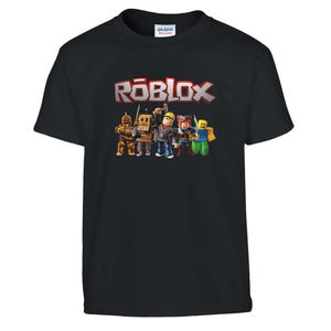 Roblox Kinder T-Shirt | Weiches Gaming Tee in Schwarz & Weiß | Perfektes Geschenk für junge Gamer | Kinderspiele Merchandise