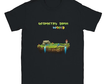 Geometry Dash Merch - Unisex Gaming T-Shirt - Black Gamer Tee