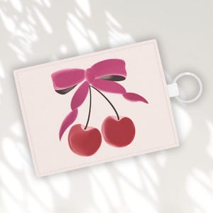 Cherry Card Holder, Cute Wallet, Stylish Business Card Holder, Gift