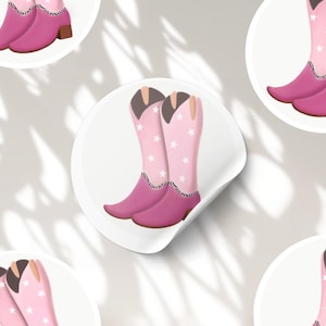 Pink Boot Sticker | Cowgirl Boot Vibes | Western Aesthetic Decor
