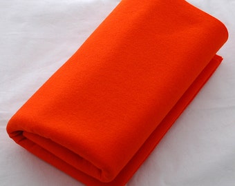 100% Pure Wool Felt Fabric - 1mm Thick - Made in Western Europe - International Orange