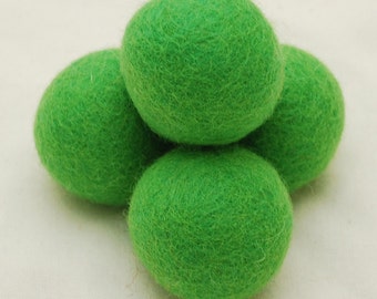 4cm Felt Balls - 5 Count - Green Flash