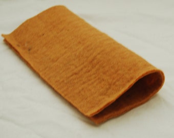 100% Wool Felt Fabric - Approx 3mm - 5mm Thick - 30cm / 12" Square Sheet - Persian Orange