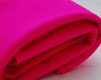 100% Pure Wool Felt Fabric - 1mm Thick - Made in Western Europe - Hot Pink
