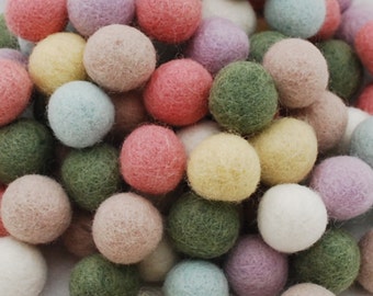 100 % Wollfilz Pom-Poms - 1,5 cm - 100 Zählen - Pastellfarben