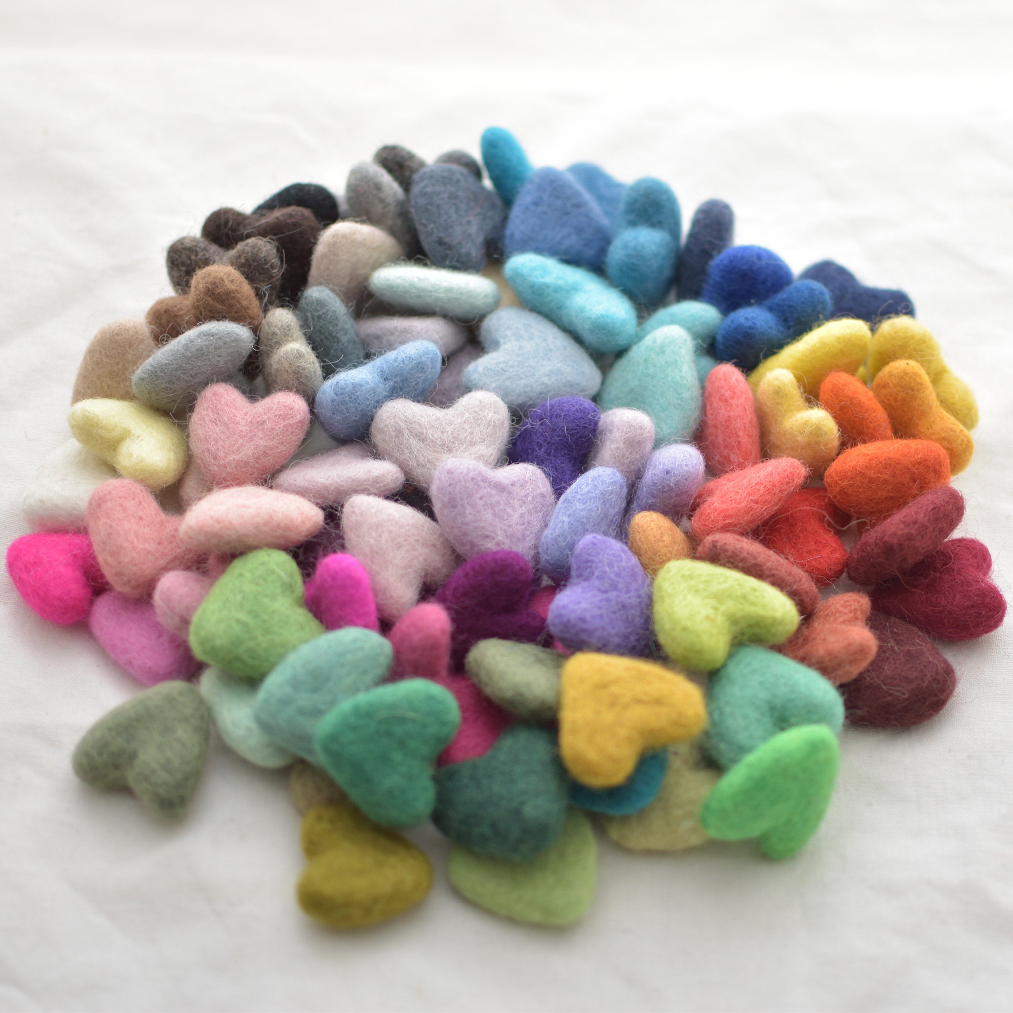 100 Wool Felt Heart Felted Hearts Approx 3cm Pick and Etsy Australia