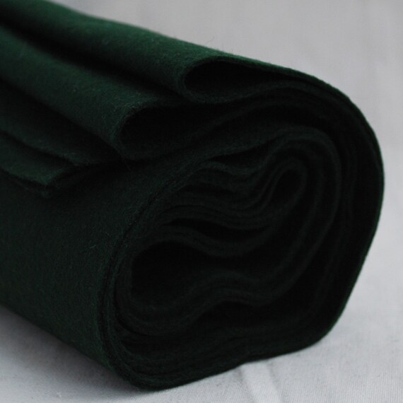 100% Wool Felt - Pure Wool Felt - Forest Green