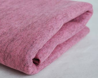 100% Pure Wool Felt Fabric - 1mm Thick - Made in Western Europe - Mottled Pink