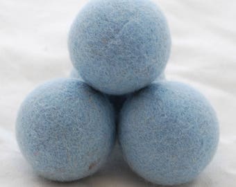 4cm Felt Balls - 5 Count - Light Blue