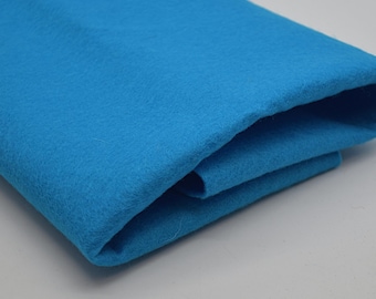Dark Turquoise 100% Wool Felt Fabric - 1mm Thick