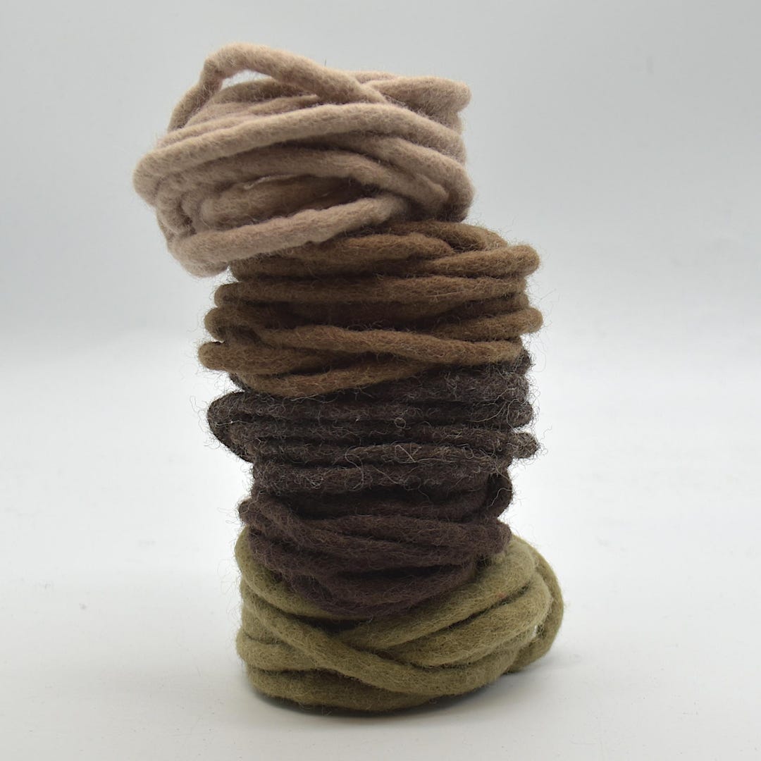 Round Felt Rope 100% Pure Wool Felt Cord - 3 Yards - Craft Felt Rope for Crafting ...