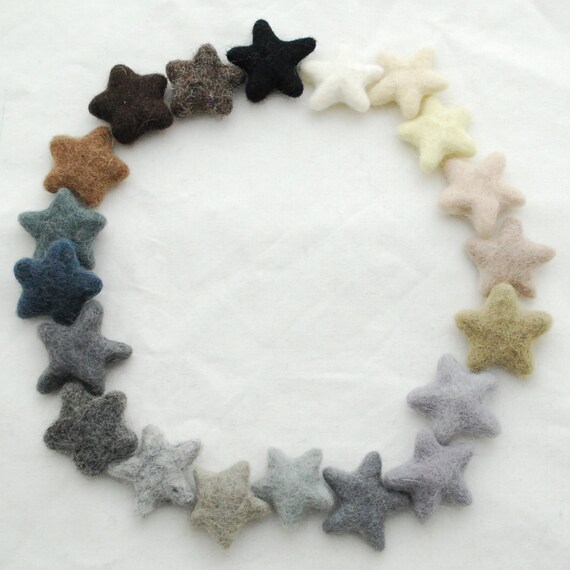 Felt Star Shapes 3cm 3D Loose Wool Felt Stars DIY Garland Pick N