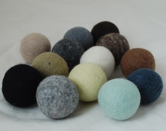 4cm Felt Balls - 13 Count - Neutral Colors