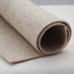 3 mm Wollfilz 100% Wolle - Naturbeige - Wollfilz in 100% Wolle - Naturbeige