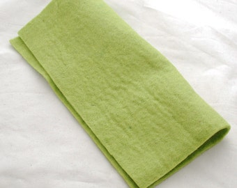 100% Wool Felt Fabric - Approx 3mm - 5mm Thick - 30cm / 12" Square Sheet - Yellow Green