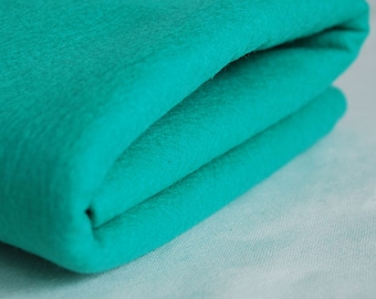 100% Pure Wool Felt Fabric - 1mm Thick - Made in Western Europe - Blue Green