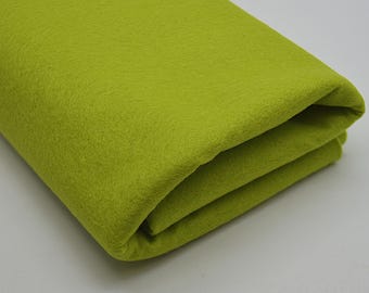Gelb-Grün 100% Wollfilz Stoff - 1 mm Dicke