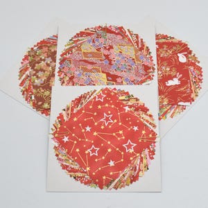 Japans fijnste Yuzen Washi-origamipapierpakket - 20 verschillende Yuzen Washi-papier in rood kleurenthema - 10 x 10 cm - Papierbenodigheden