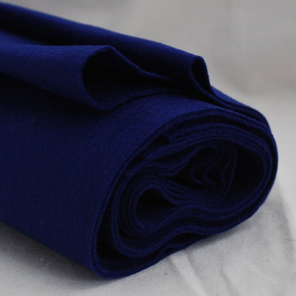 100% Pure Wool Felt Fabric - 1mm Thick - Made in Western Europe - Royal Blue