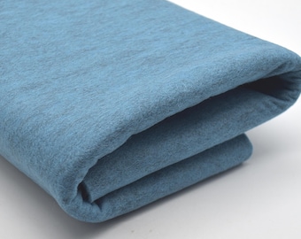 Mottled Blue 100% Wool Felt Fabric - 1mm Thick