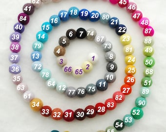 100% Wool Felt Balls - 100 Count - Pick and Mix - choose from 90 colours - 1.5cm, 2cm, 2.5cm, 3cm, 4cm sizes