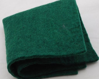 100% Wool Felt Fabric - Approx 3mm - 5mm Thick - 30cm / 12" Square Sheet - Dark Green