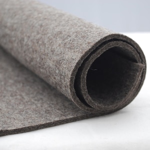 3 mm Wollfilz Stoff 100% Wolle - Naturbraun - Natur Filz - Natur Filz