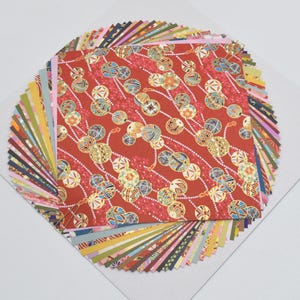 Carta giapponese Yuzen Washi per origami di alta qualità – 40 fogli assortiti, 15 x 15 cm – Motivi tradizionali per lavori di carta e fai da te