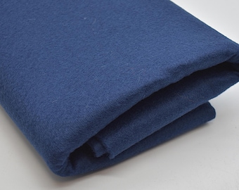 Navy Blue 100% Wool Felt Fabric - 1mm Thick - 2 sizes