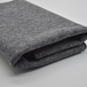 1mm Wool Felt Fabric | Pure European Craft Felt for Felting, Sewing & DIY | 100% Wool Fabric Sheet or by the Metre |  Natural Dark Grey