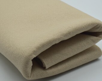 Light Latte 100% Wool Felt Fabric - 1mm Thick