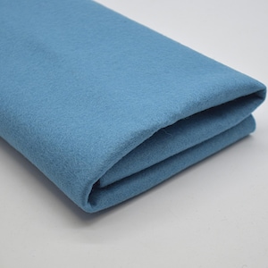 100% Wool Felt Fabric: Dark Dusty Blue, 1mm Thick - 2 sizes