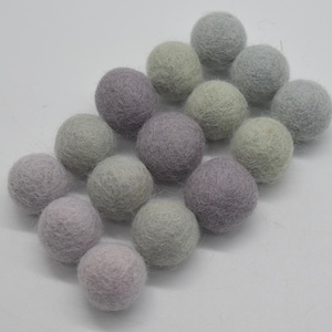 Handgemaakte wolvilt pom-poms van 2 cm - lichtgrijze tinten - 20 of 100 stuks