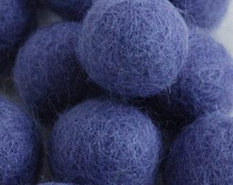 2cm Felt Balls - Iris Purple - Choose either 20 or 100 felt balls