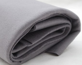 100% Pure Wool Felt Fabric - 1mm Thick - Made in Western Europe - Battleship Grey