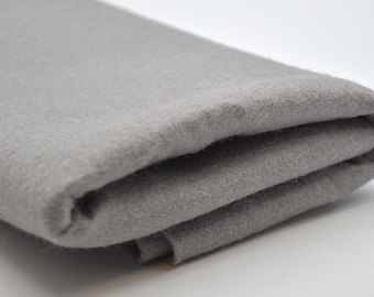 Battleship Grey 100% Wool Felt Fabric - 1mm Thick