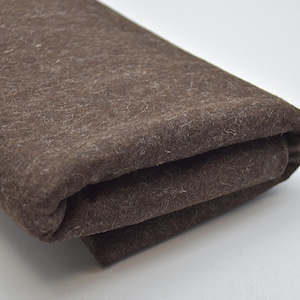1mm Wool Felt Fabric | Pure European Craft Felt for Felting, Sewing & DIY | 100% Wool Fabric Sheet or by the Metre |  Dark Brown Mix