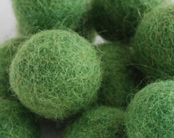 2cm Felt Balls - Light Asparagus Green - Choose either 20 or 100 felt balls