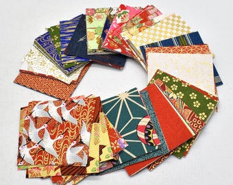 Papier Origami Japonais Finest Yuzen Washi - Assortiment de 200 Feuilles - Environ 6cm x 6cm