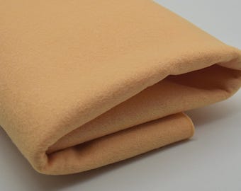 Light Peach Orange 100% Wool Felt Fabric - 1mm Thick