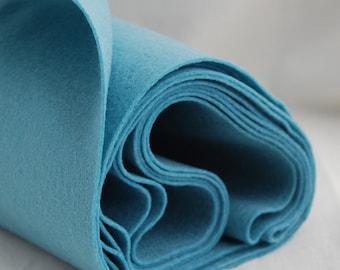 100% Pure Wool Felt Fabric - 1mm Thick - Made in Western Europe - Dusty Light Blue