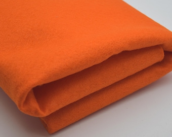 International Orange 100% Wollfilz Stoff - 1 mm Dicke