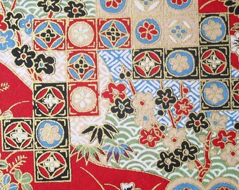 Japanese Yuzen Washi Paper: Kimono Pattern Chiyogami Sheet (630mm x 945mm)