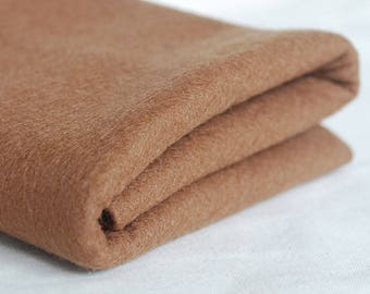 100% Pure Wool Felt Fabric - 1mm Thick - Made in Western Europe - Light Brown