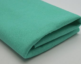 Filzstoff 100% Wolle: 1 mm dick, blaugrün - 2 Größen