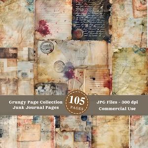 Grunge industriële pagina afdrukbare ongewenste dagboek, collagepapier, achtergrondafbeelding, digitaal papier, Instant Download, Scrapbookpapier, JPG